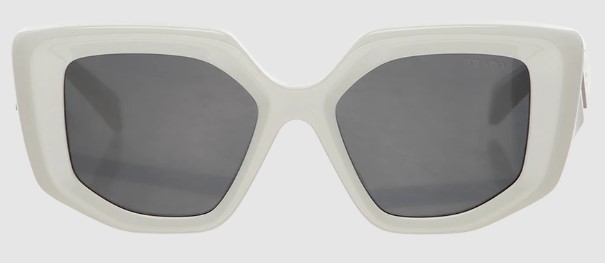 Білі жіночі протисонцеві окуляри Prada